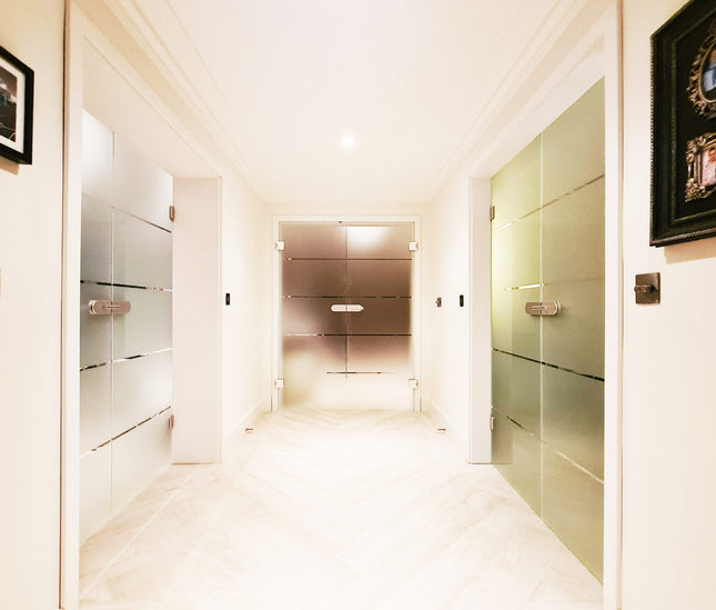 Glass basic hinged double door - Up to 2 x 1000mm x 2300mm