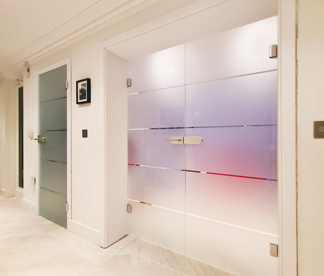 Glass basic hinged double door - Up to 2 x 1000mm x 2100mm