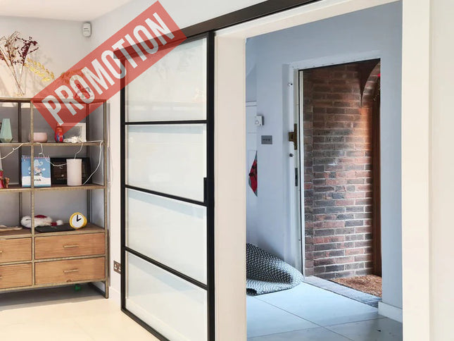 Black alu sliding door 838x1981x36 - Promotion