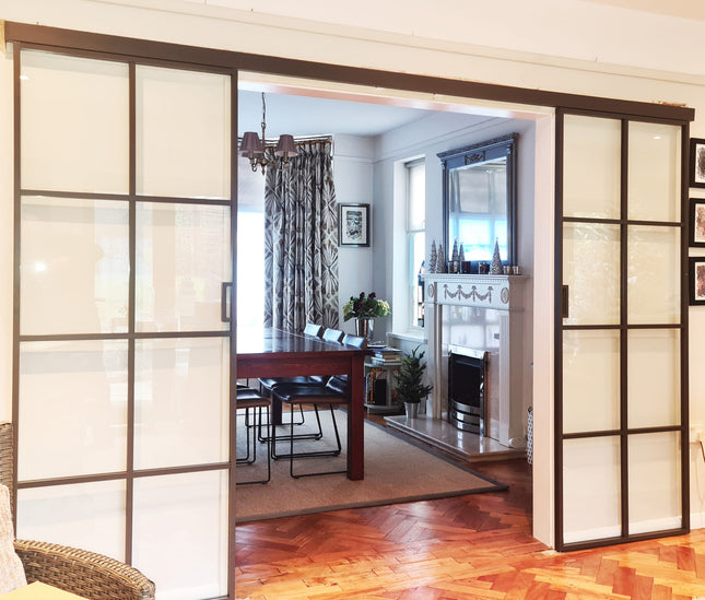 modern panelled aluminium door