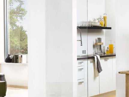 Clear glass sliding doors
