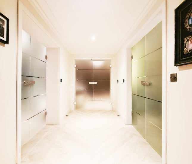 Fitting glass hinged double door up to 1000mm x 2500mm