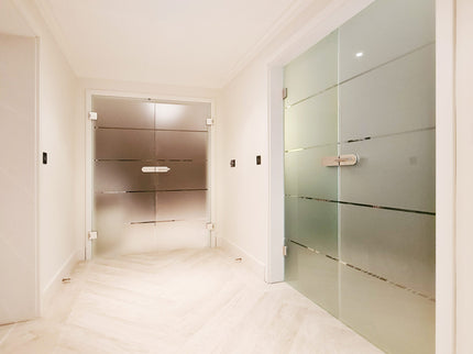 Glass hinged double door - Up to 1000mm x 2500mm