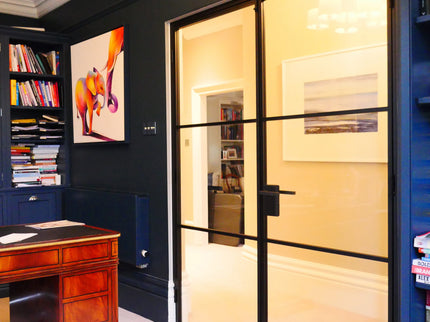 heat resistant black aluminium doors