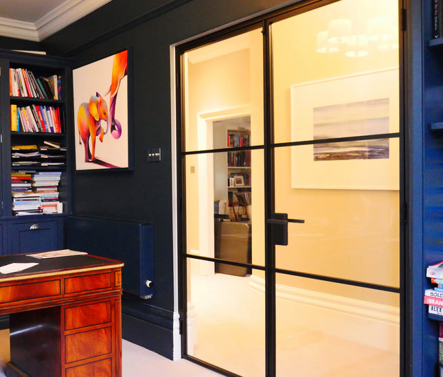 heat resistant black aluminium doors