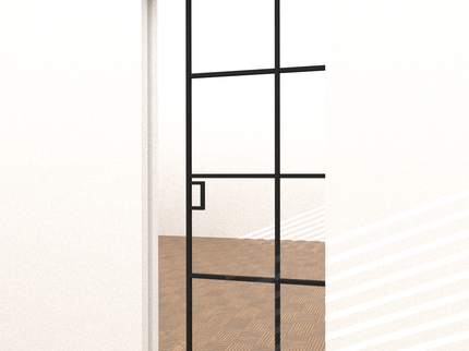Black alu pocket doors