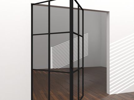 premium folding black door for contemporary use